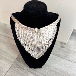 Dazzling Silver Statement Necklace